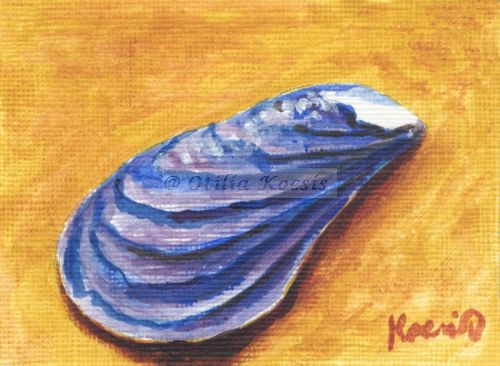 Mussels #01, ACEO acrylics, 3.5x2.5: 20.00 US$