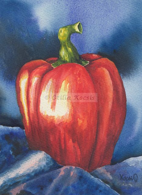 Red Pepper, watercolor, 5"x7": 45.00 US$